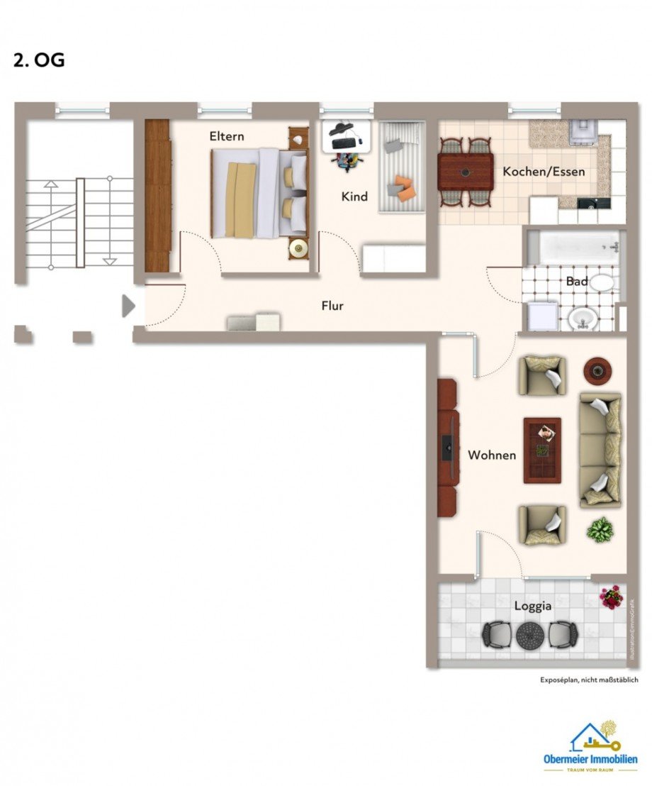 Skizze Etagenwohnung Neutraubling