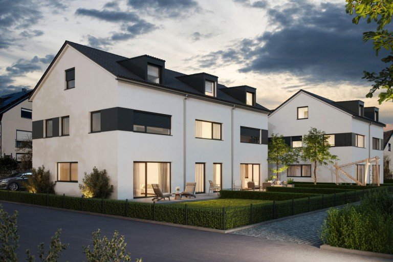 Au�enansicht Regenstauf / Diesenbach Reihenendhaus Neubau - Reihenhaus - Vogelsand Ensemble