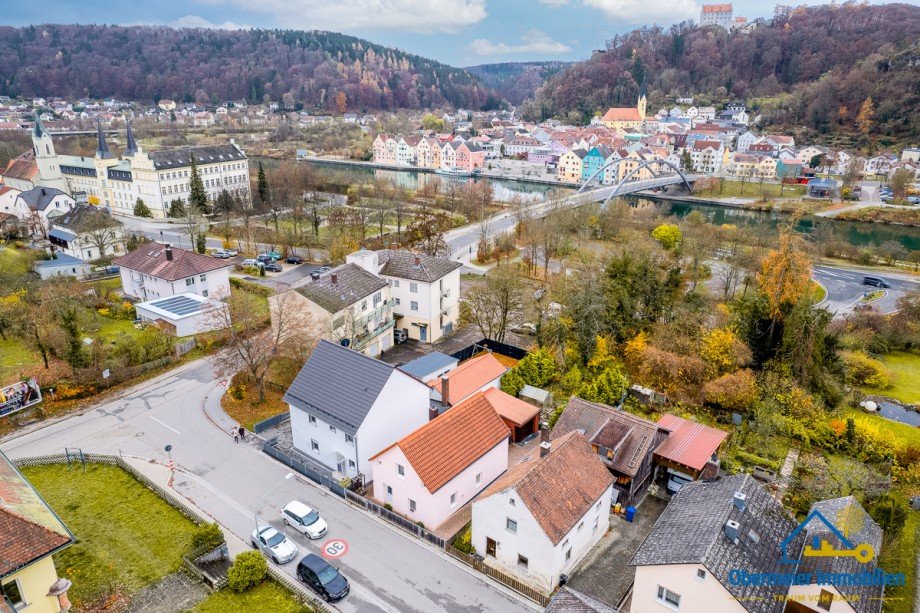 Vogelperspektive Einfamilienhaus Riedenburg