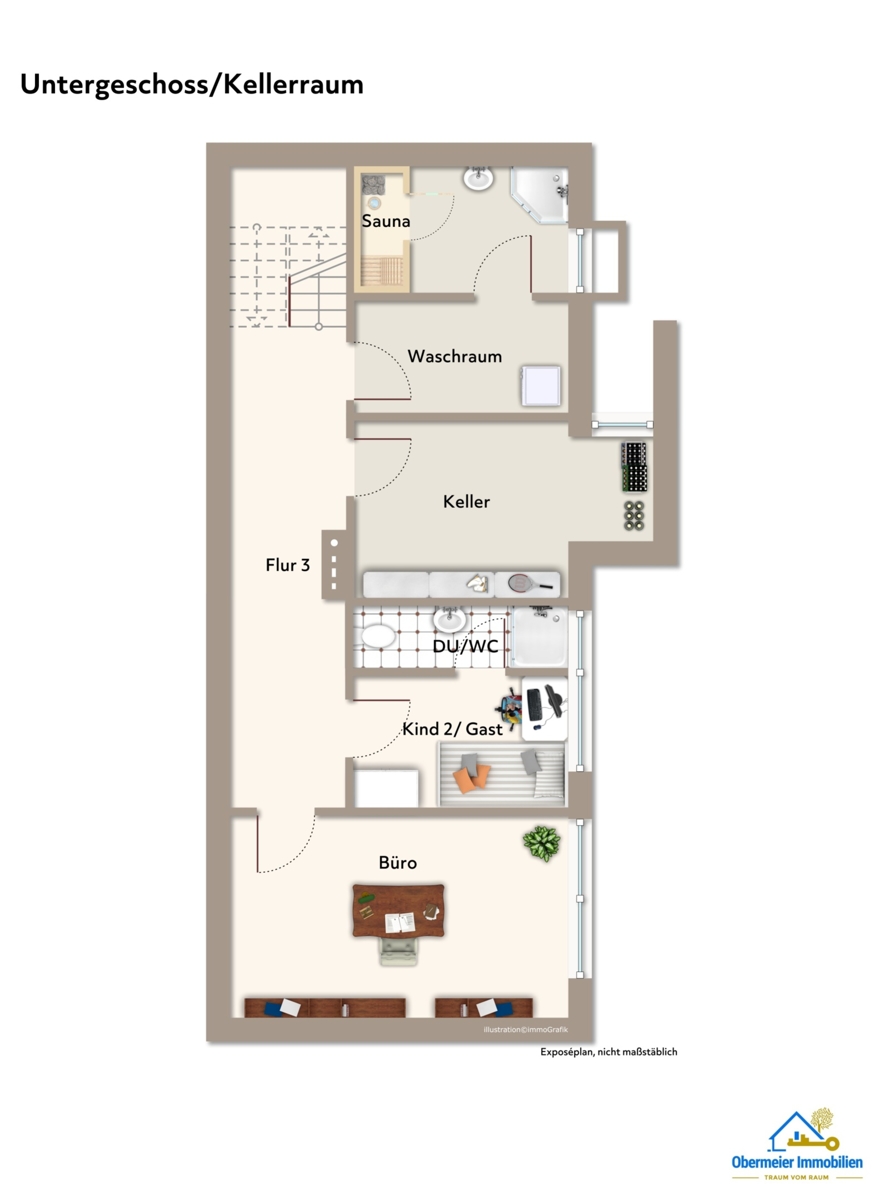 Untergeschoss/Nutzfl�che Reihenmittelhaus Regensburg