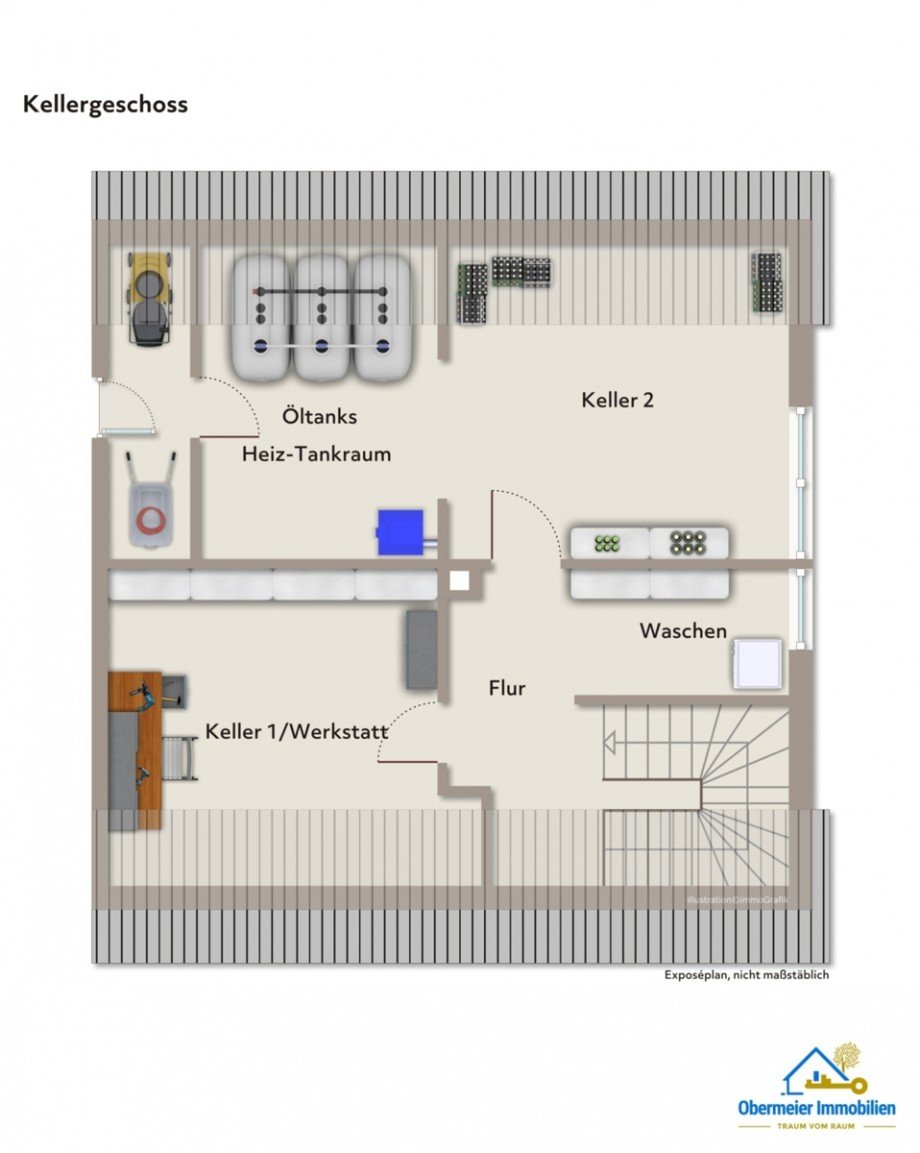 Kellergeschoss Einfamilienhaus Bernhardswald