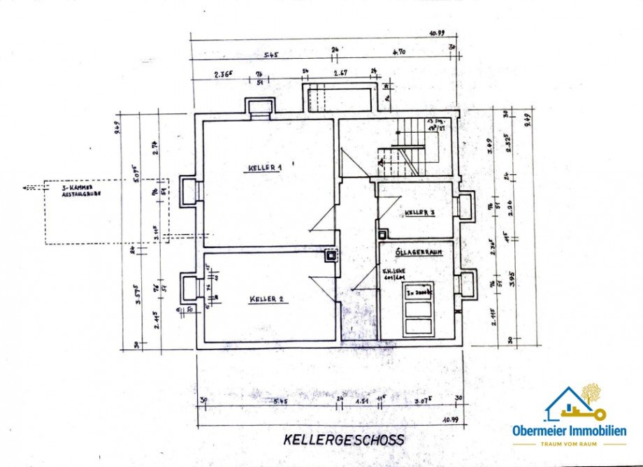 Kellergeschoss Zweifamilienhaus Pentling