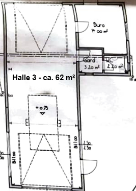 Grundriss_EG_Halle 3 Halle / Lager / Produktion Hemau