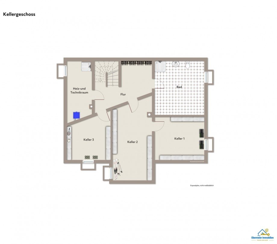 Kellergeschoss Einfamilienhaus Langquaid