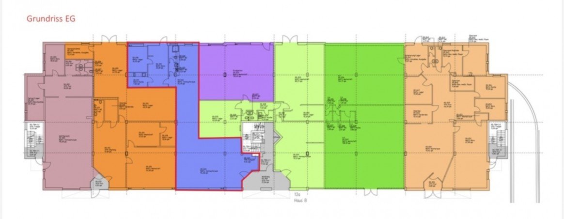 Grundriss EG - ca. 200 m� B�ro / Praxis Regensburg