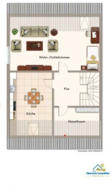Dachgeschoss Liebevoll modernisiertes Zuhause mit idyllischem Garten und Garage im begehrten R-Westen