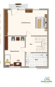 Obergeschoss Liebevoll modernisiertes Zuhause mit idyllischem Garten und Garage im begehrten R-Westen