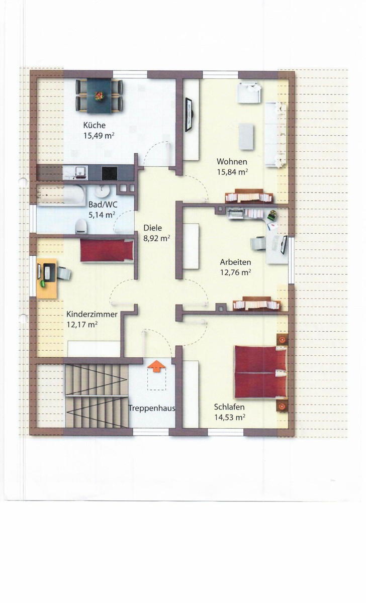Grundriss Sinzing_1 Dachgeschosswohnung Sinzing