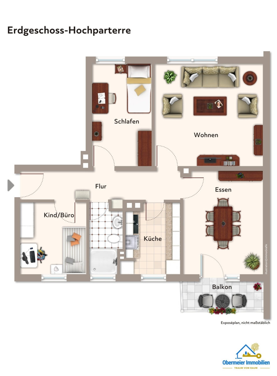Grundriss EG Erdgeschosswohnung Regensburg