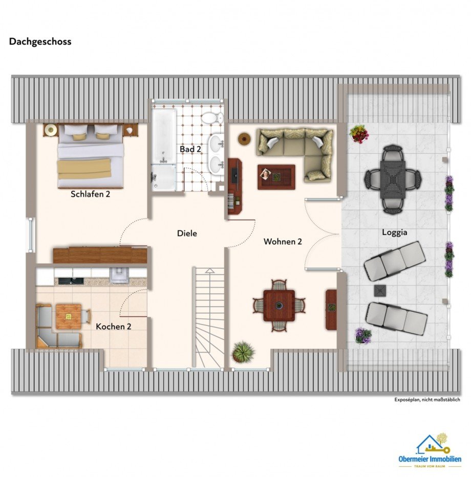 Grundriss Dachgeschoss Zweifamilienhaus Burglengenfeld
