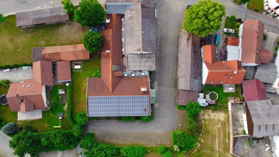 Vogelperspektive Gastronomie und Wohnung Abensberg / Sandharlanden