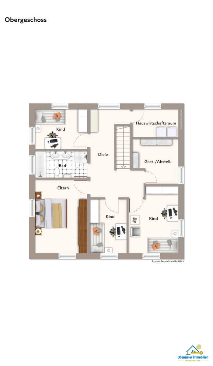 OG Grundriss Einfamilienhaus Bodenw�hr