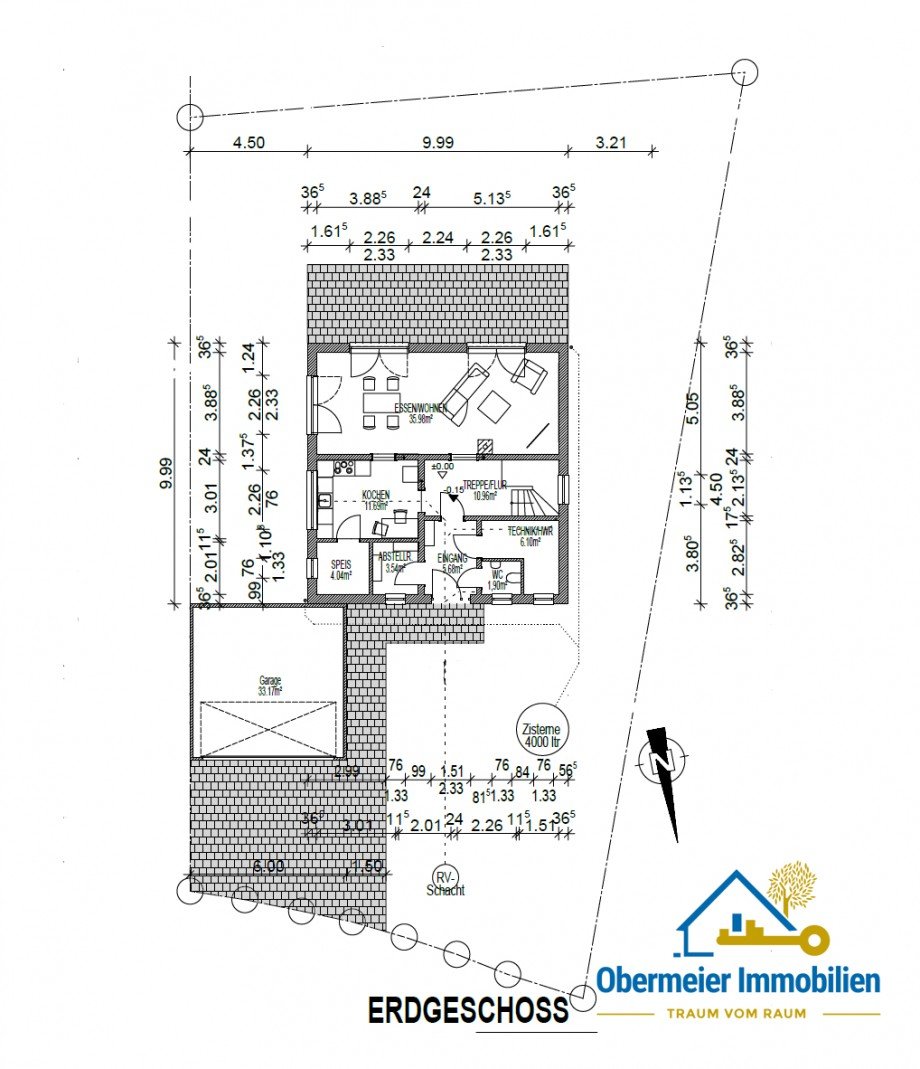 Grundriss EG Einfamilienhaus Bodenw�hr
