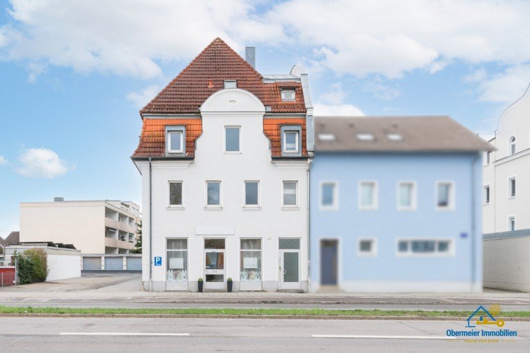 Hausansicht Regensburg Haus Wohn- und Gesch�ftshaus mit Domblick - 6 Stellpl�tze & Entwicklungspotenzial