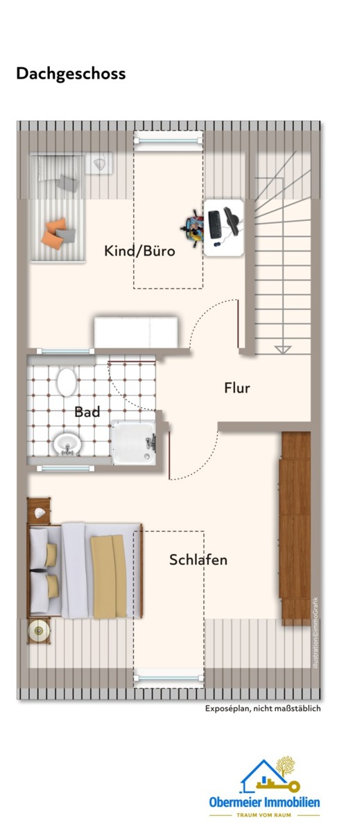 Dachgeschoss Maisonettewohnung Regenstauf / Diesenbach