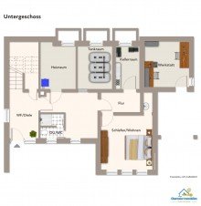 Untergeschoss Ruhiges Wohnen im Einfamilienhaus mit Waldgrundst�ck
