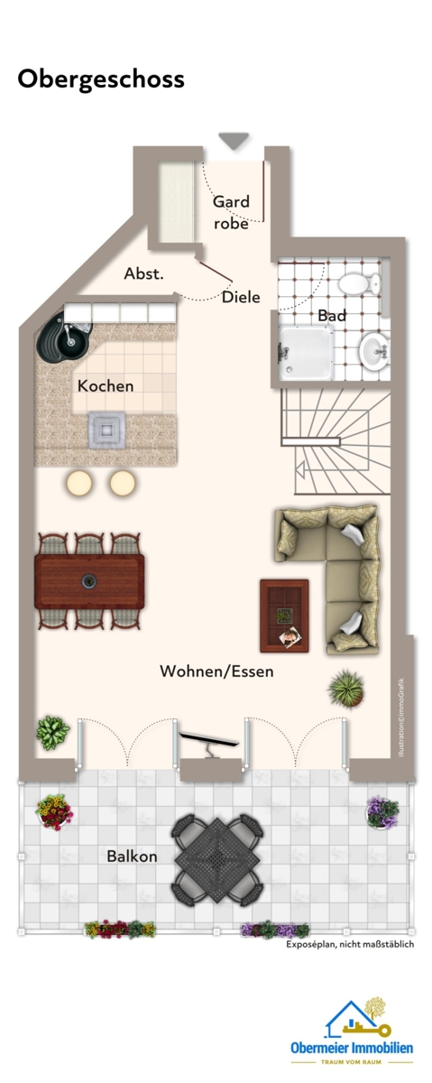 Obergeschoss Maisonettewohnung Ingolstadt
