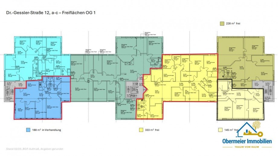 Grundriss 1. OG B�ro / Praxis Regensburg