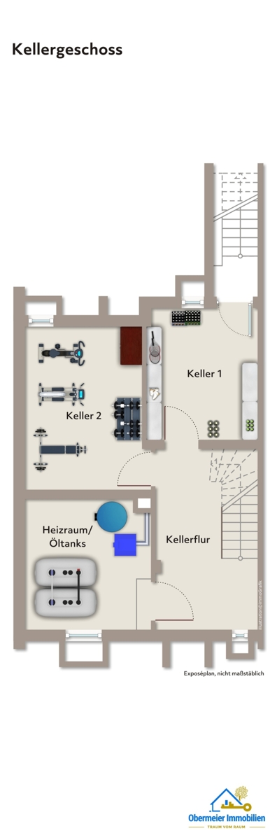 Kellergeschoss Reihenmittelhaus Regensburg