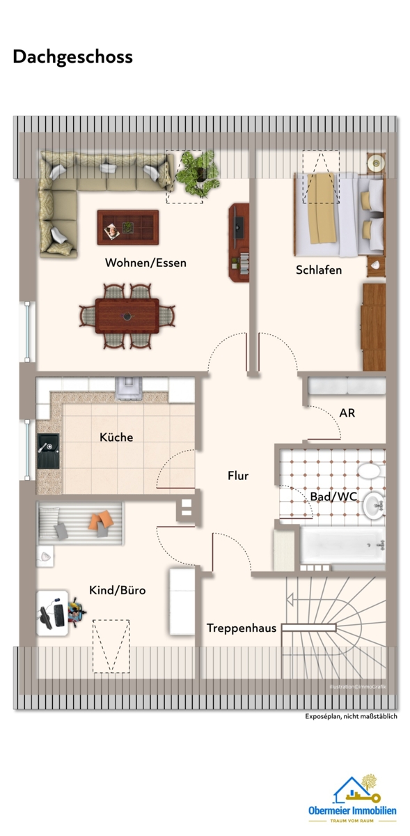 Dachgeschoss Doppelhaush�lfte Regensburg