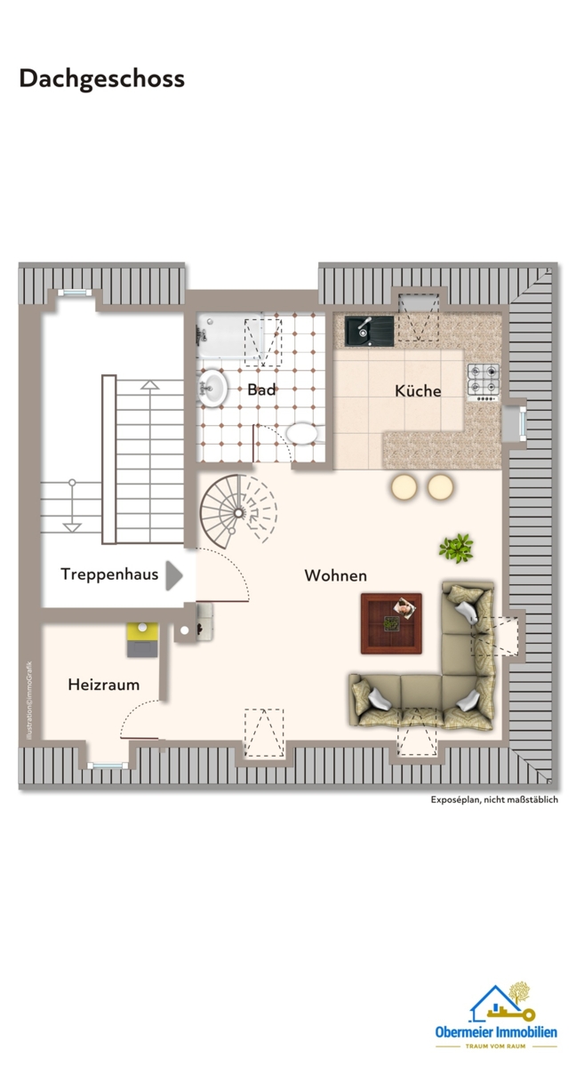 3. Obergeschoss + DG Haus Regensburg