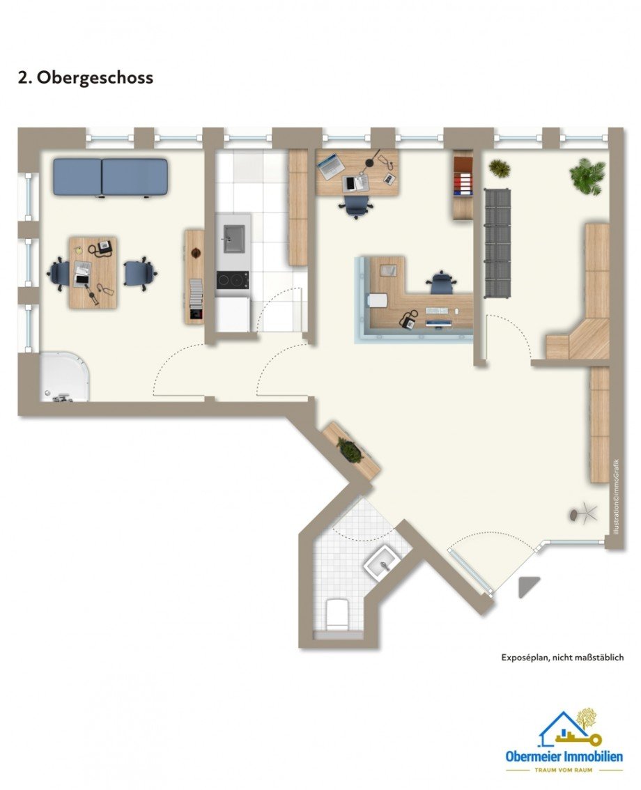 2. Obergeschoss B�ro / Praxis Bad Abbach