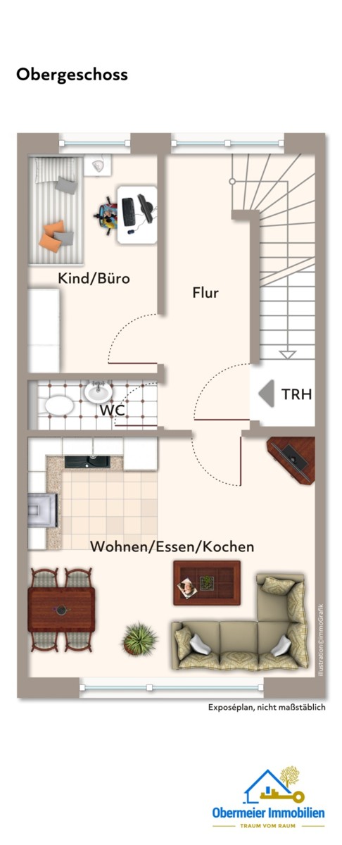 Obergeschoss Maisonettewohnung Regenstauf / Diesenbach