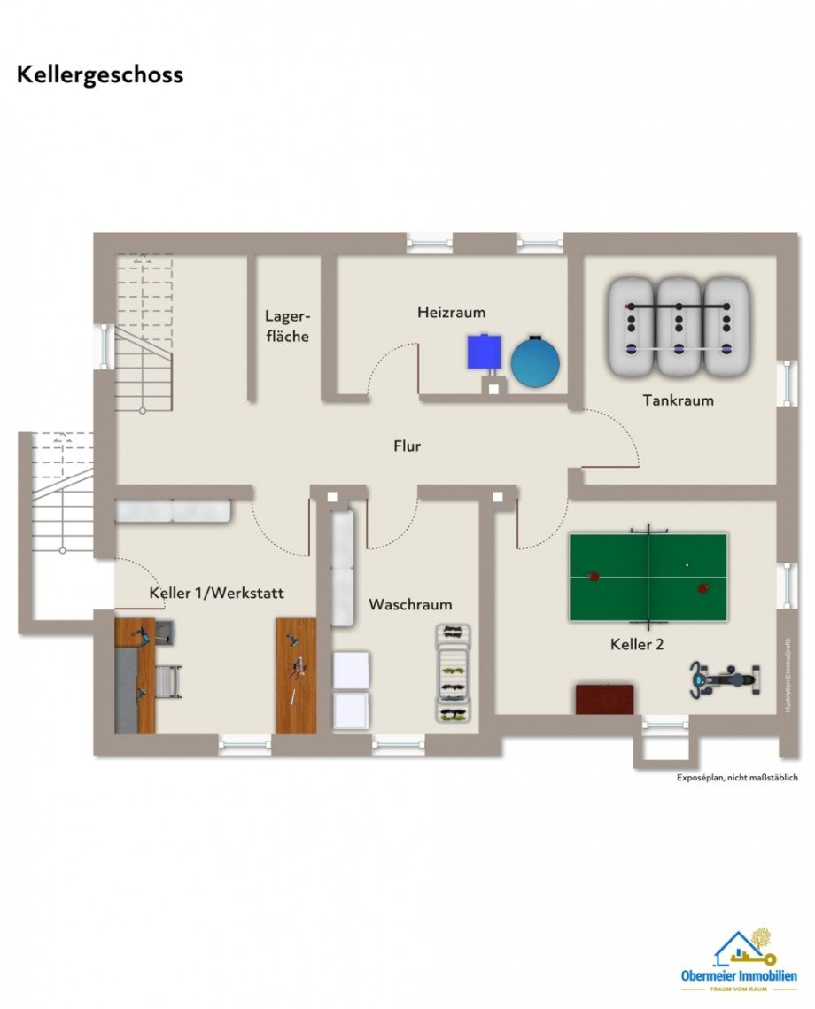 Kellergeschoss Zweifamilienhaus Schwandorf