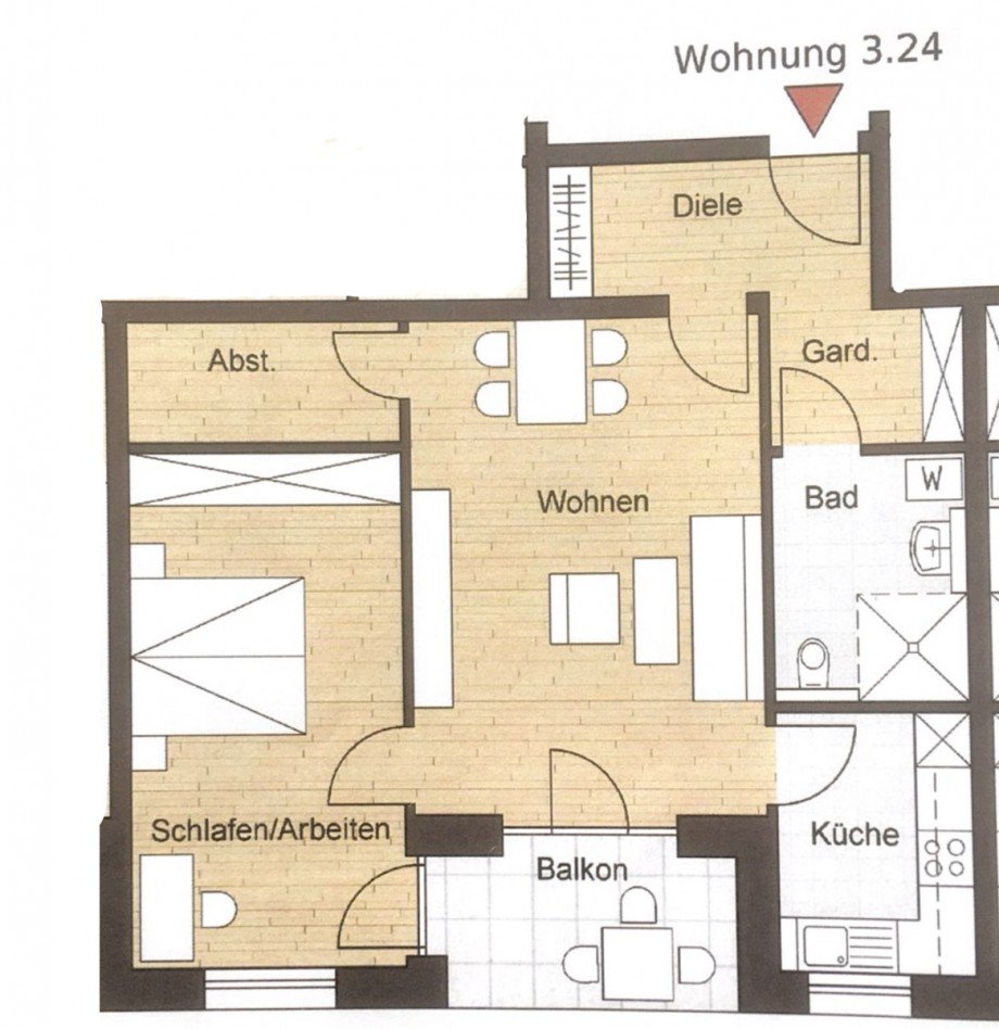 Grundriss Etagenwohnung Kelheim