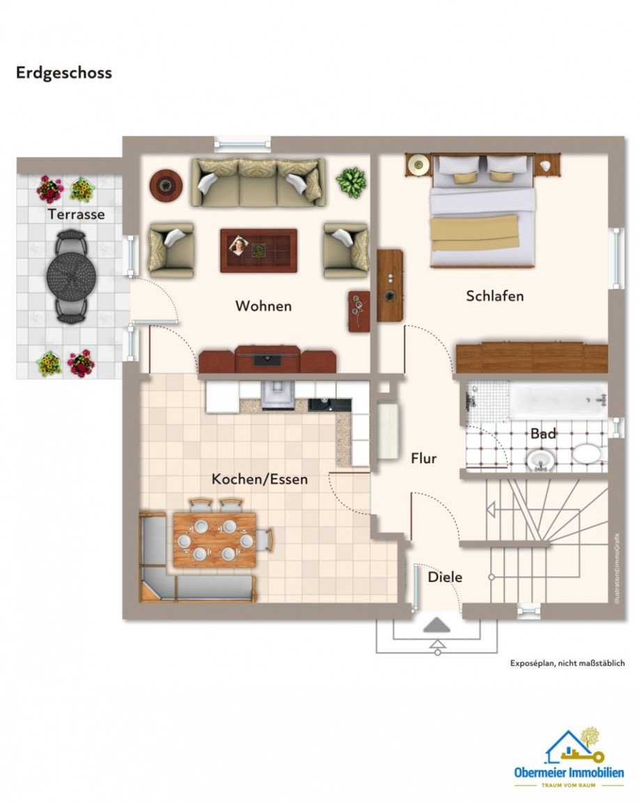 Erdgeschoss Einfamilienhaus Bernhardswald